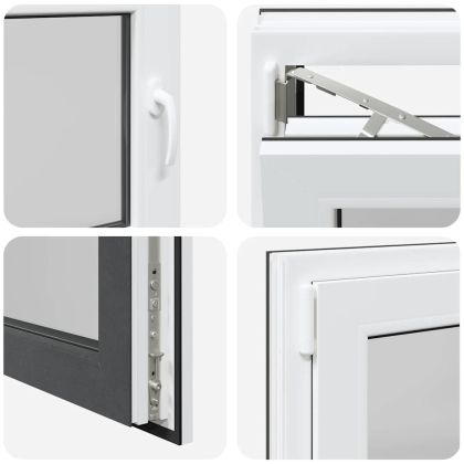 Прозорец за мазе "RISOR" 80x60 см, отваряемо-отварящ се, DIN ляв, антрацит