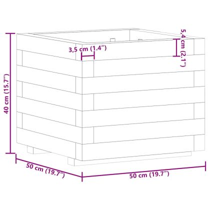 Повдигната леха, 50x50x40 см, дървена, квадратна