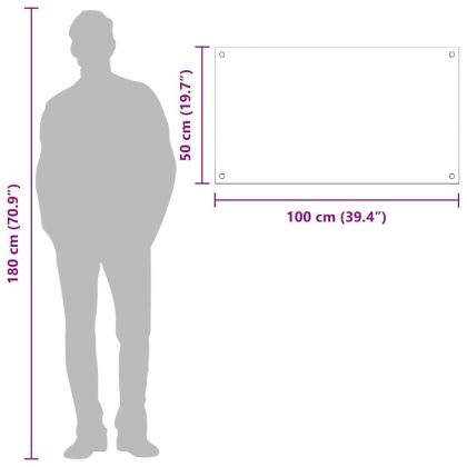Кухненски заден панел Светлосиво 100 x 50 x 0,6 см