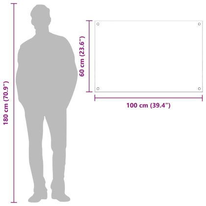 Кухненски заден панел Светлосиво 100 x 60 x 0,6 см