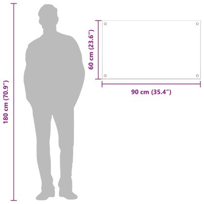 Кухненски заден панел Тъмносив 90 x 60 x 0,6 см закалено стъкло