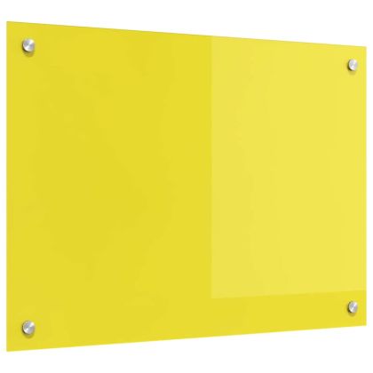 Кухненски заден панел Жълто 70 x 50 x 0,6 см закалено стъкло