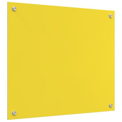 Кухненски заден панел Жълто 70 x 60 x 0,6 см закалено стъкло
