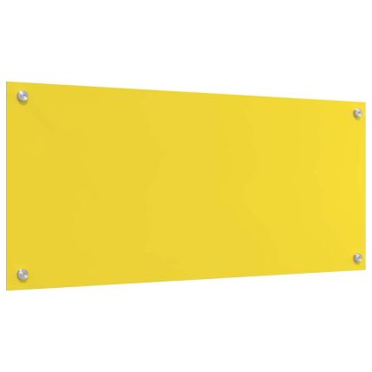 Кухненски заден панел Жълто 90 x 40 x 0,6 см закалено стъкло