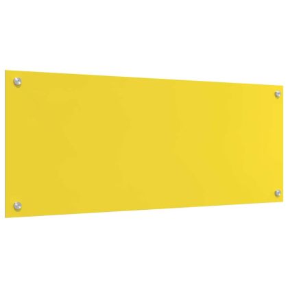 Кухненски заден панел Жълто 100 x 40 x 0,6 см закалено стъкло