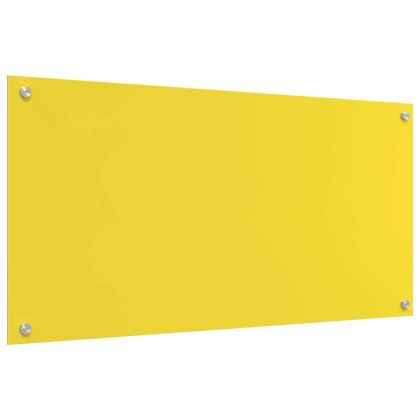 Кухненски заден панел Жълто 100 x 50 x 0,6 см закалено стъкло
