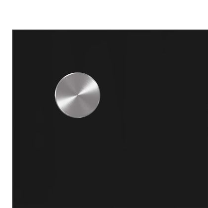 Кухненски заден панел Черно 110 x 60 x 0,6 см закалено стъкло