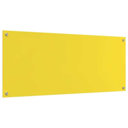 Кухненски заден панел Жълто 120 x 50 x 0,6 см закалено стъкло