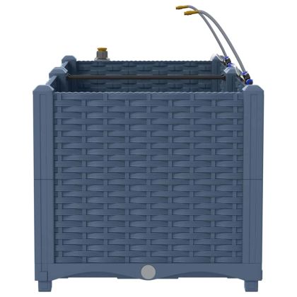 Градински саксии Сив 80 x 40 x 37.5 см Стомана