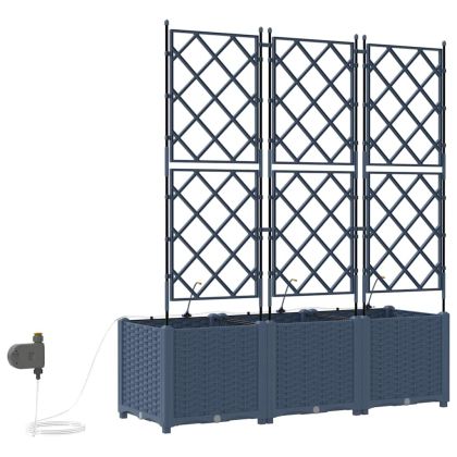 Градински саксии Сив 120 x 40 x 142 cm Стомана