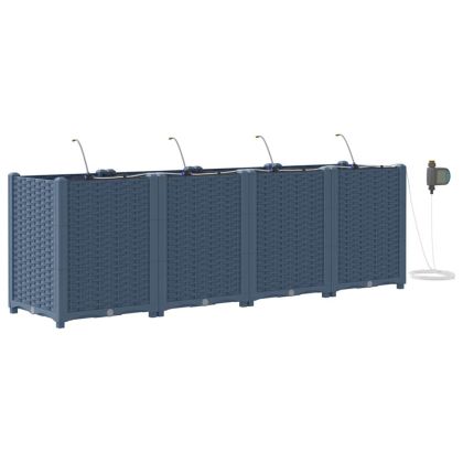 Градински саксии Сив 160 x 40 x 52 см Стомана