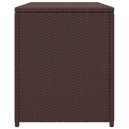 Градински сандък за съхранение, кафяв, 120x50x60 см, полиратан