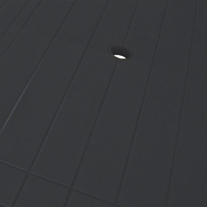 Градинска маса, антрацит, 126x76x72 см, пластмаса