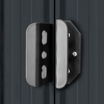 Градинска барака за съхранение антрацит стомана 204x132x186 см