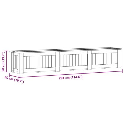 Повдигната леха, 291x50x50 см, импрегнирано борово дърво