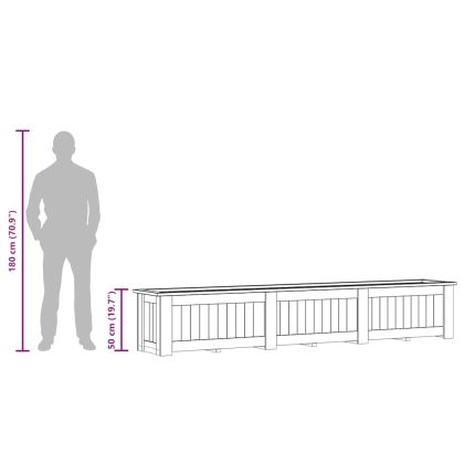 Повдигната леха, 291x50x50 см, импрегнирано борово дърво