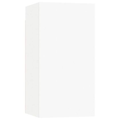 ТВ шкафове, 2 бр, бели, 30,5x30x60 см, инженерно дърво