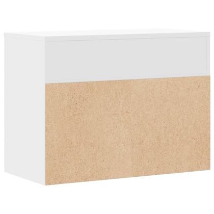 Пейка за обувки, бяла, 60x30x45 см, инженерно дърво