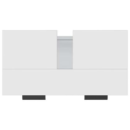 Шкаф за баня, бял, 64,5x33,5x59 см, инженерно дърво