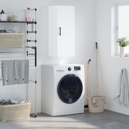 Стенен шкаф бял 34,5x34x90 см