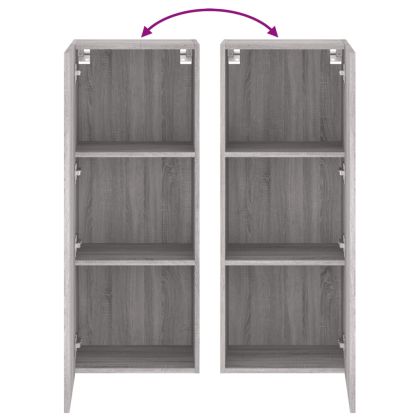 ТB стенен шкаф, сив сонома, 40,5x30x102 см, инженерно дърво