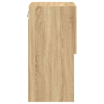 ТВ шкафове с LED осветление 2 бр дъб сонома 30,5x30x60 см