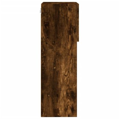 ТВ шкафове с LED осветление, 2 бр, опушен дъб, 40,5x30x90 см