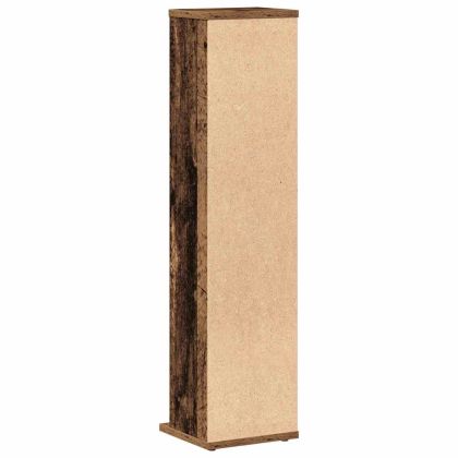 Шкаф за CD Старо дърво 21x20x88 cm Инженерна дървесина