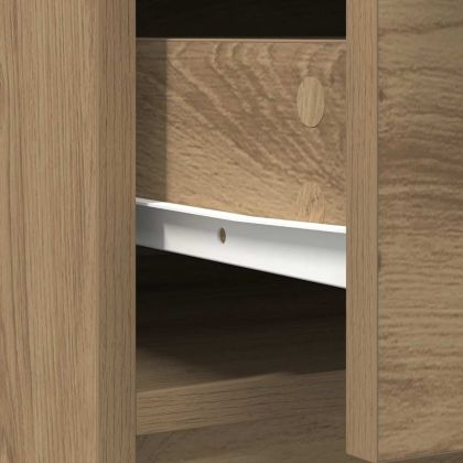 Бюфет с чекмеджета и вратички, дъб артизан, 73x31x90 см