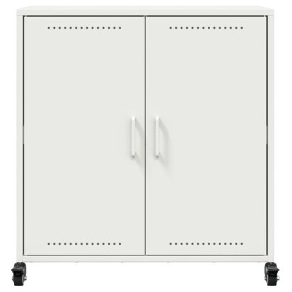 Бюфет, бял, 68x39x72 см, стомана