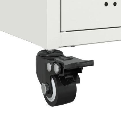 Бюфет, бял, 68x39x72 см, стомана