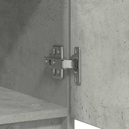 Бюфет с чекмеджета, бетонно сив, 71x35x84 см, инженерно дърво