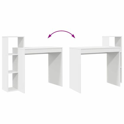 Бюро с рафт Бяло 100 x 40 x 90 cm Инженерно дърво