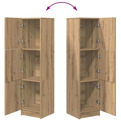 Висок шкаф дъб артизан 31.5 x 32 x 124 см Инженерно дърво