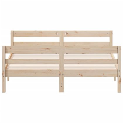 Рамка за легло без матрак, 120x200 см, масивна чамова дървесина