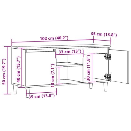 ТВ шкаф Artisan Oak 102x35x50 cm Инженерна дървесина