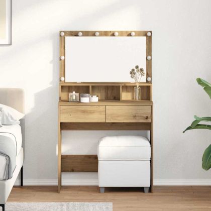 Тоалетка с чекмедже Дъб 80 x 41 x 134,5 см Инженерно дърво