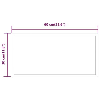 LED огледало за баня, 60x30 см