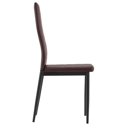 Трапезен комплект, седем части, кафяв