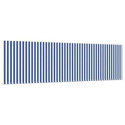 Сгъваем навес Син и бял 450 × 300 cm текстил