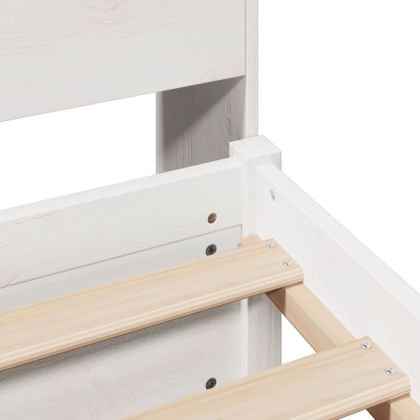 Легло с етажерка за книги, без матрак, 90x200 см, бор масив