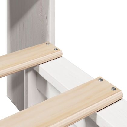 Легло с етажерка за книги, без матрак, 90x200 см, дърво масив