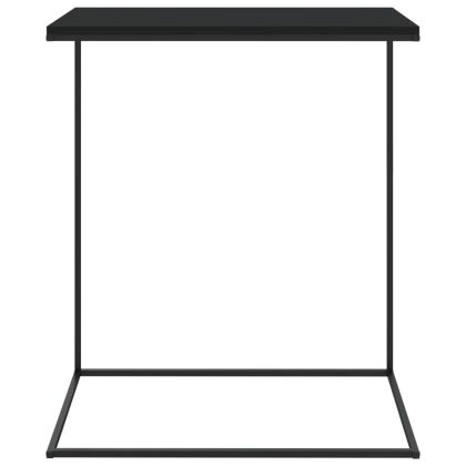 Странична маса, черна, 55x35x66 см, инженерна дървесина