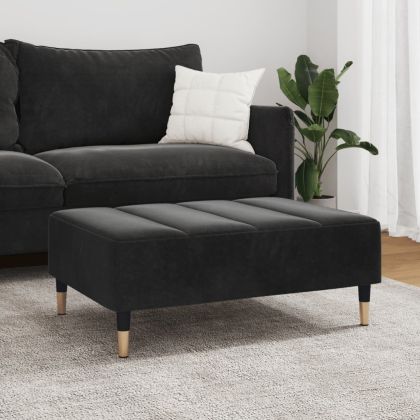 Табуретка, черна, 77x55x31 см, кадифе