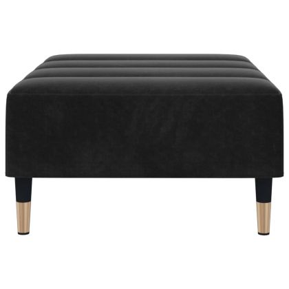 Табуретка, черна, 77x55x31 см, кадифе