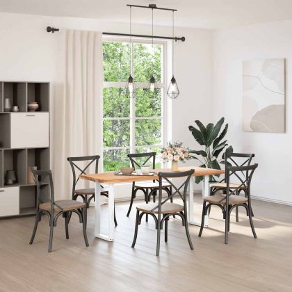 Крака за конзолна маса, U-образни, 2 бр., бели, 28 x (72-73) см, стомана