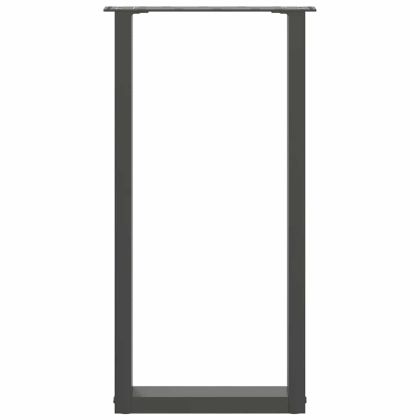 Крака за конзолна маса, U-образни, 2 бр., антрацит, 38 x (72-73) см, стомана