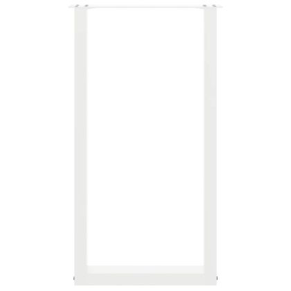 Крака за бар маса, U-образни, 2 бр., бели, 50x(90-91) см, стомана