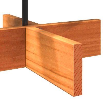 Дървена коледна елха за декорация восъчнокафяв 80 см бор масив