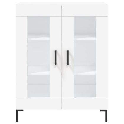 Висок шкаф, бял, 69,5x34x180 см, инженерно дърво